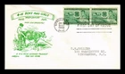 US COVER 4-H CLUBS 50TH ANNIVERSARY FDC SCOTT 1005 PAIR PENT ARTS CACHET