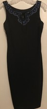 Laundry By Shelli Segal Womens LittLe Black Sleeveless Midi Sheath Dress Size 2