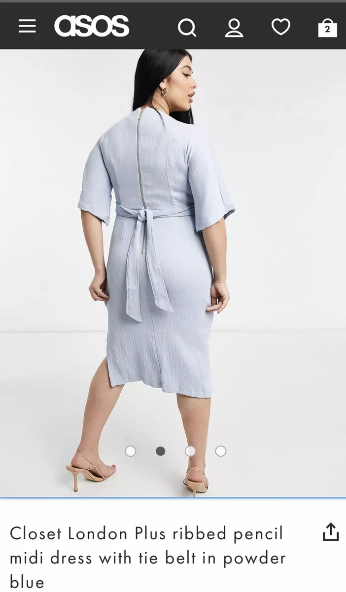 Closet london clearance ribbed pencil dress