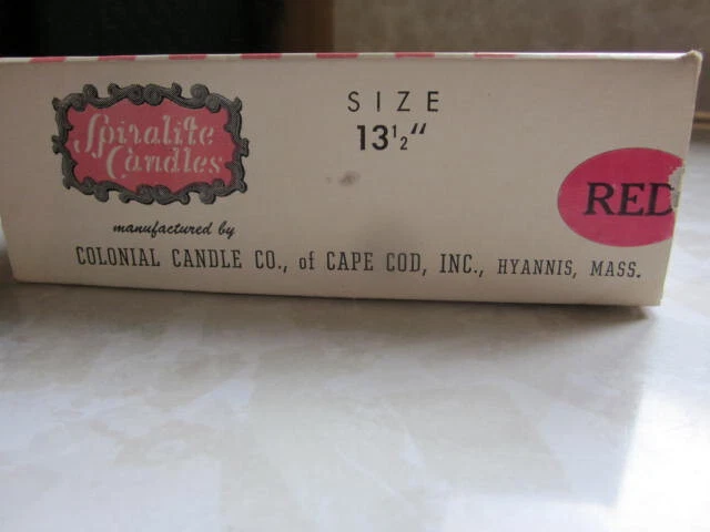 Vela colonial vintage espiralita doz en caja. Velas Spiralite de 13,5" rosa oscuro Foto 3 de 4