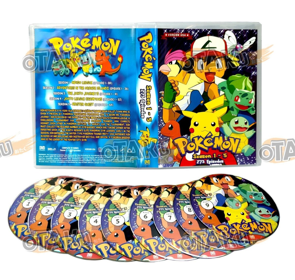 POKEMON (SEASON 1-5) - ANIME TV SERIES DVD BOX SET (1-273 EPS