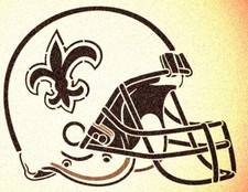 NEW ORLEANS SAINTS HELMET STENCIL MYLAR SPORT FOOTBALL MANCAVE STENCILS