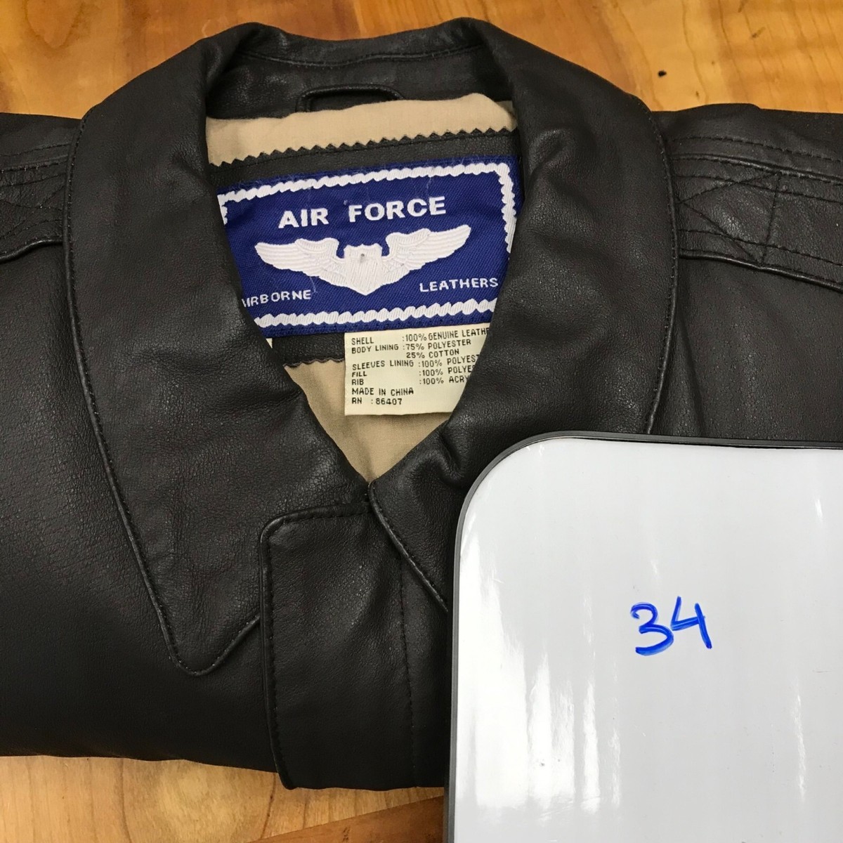 4XL✨ AIR FORCE AIRBORNE LEATHER レザー ブラウン Vintage Air Force Airborne Leathers Brown Leather Flight