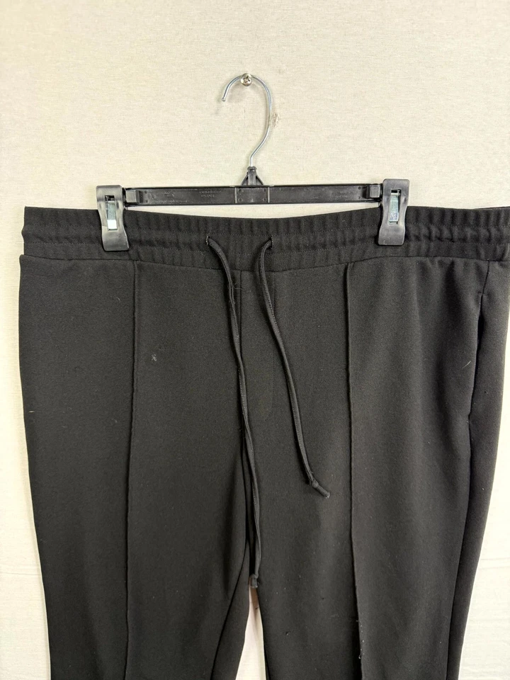 One 5 One Trouser Pants Womens XL Black Lounge High Rise Elastic Waist Pockets - Image 3 of 4