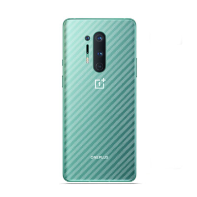 Transparent Carbon Fiber Skin Back Cover Screen Protector For OnePlus 8 / 8 Pro