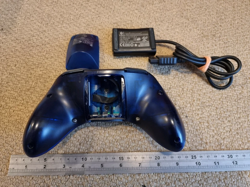 SONY PLAYSTATION 1 2 PS1 PS2 LOGITECH CORDLESS CONTROLLER Wireless RF Game Pad - Image 2 of 2