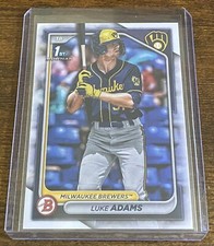 Luke Adams 2024 Bowman Prospects 1st Bowman #BP-50 Milwaukee Brewers
