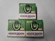 Lot Of 3 Dr Squatch X MARVEL HULK SCRUB SMASH Limited Edition Soap
