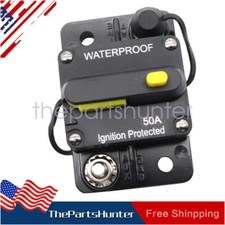 12V DC Circuit Breaker Reset Car Auto Marine Stereo Audio FuseInverter 50AMP US