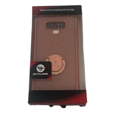 🥝 NEW OCYCLONE PINK ROSE GOLD DIAMOND CASE NOTE 9 CELL PHONE STAND RING COVER