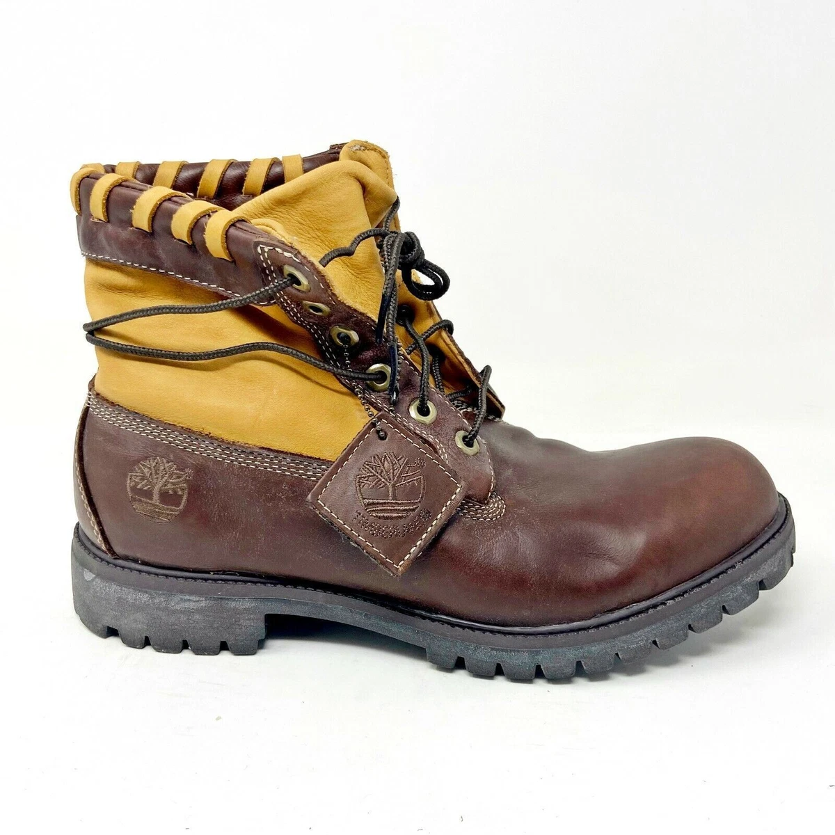 Timberland 6 In Premium Roll Top Brown Wheat Mens Size 13 Leather Boots 87083