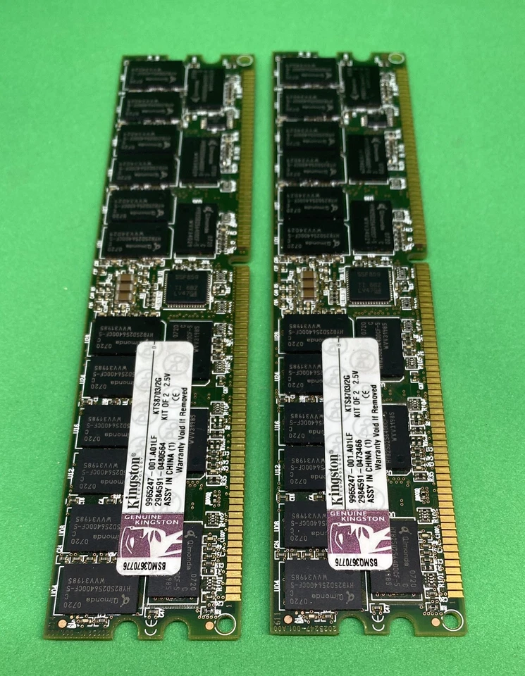 Sun / Kingston X8704A 1GB (2x 370-7973 3rd 1GB DIMMs) Memory Kit KTS8703/2G - Image 2 of 4