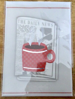 MAGIC PAPER GROUP Cellophane Sealed Birthday Card, Mug of Coffee, NIP