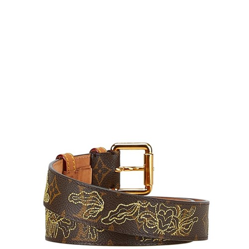 Ceinture LOUIS VUITTON monogramme danthel Saint-Hulbert Argen boutiques Taille:80/32 M6952【U...