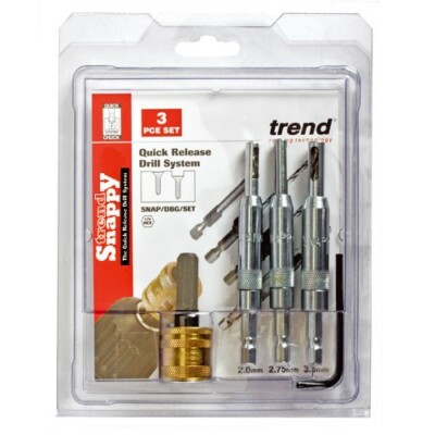 Scharnierverschraubung Schnellspanner Bohrsystem Bitführung Set 4-tlg SNAP/DBG/SET Trend