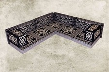 Orientalische Sitzkissen, Schwarz Sitzecke, Sark Kösesi, 11-tlg. Orient Sofa