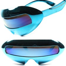 Unique Alien Space Robot Party Rave Costume Futuristic Novelty Sunglasses B28B