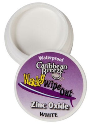 Caribbean Breeze Zink Oxide Wacky Wipe Out Zinka Face Sun Protection SPF WHITE