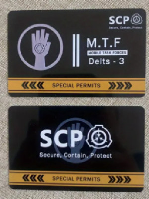 SCP Foundation Access ID Badge Card Novelty Security Keycard Permit ...