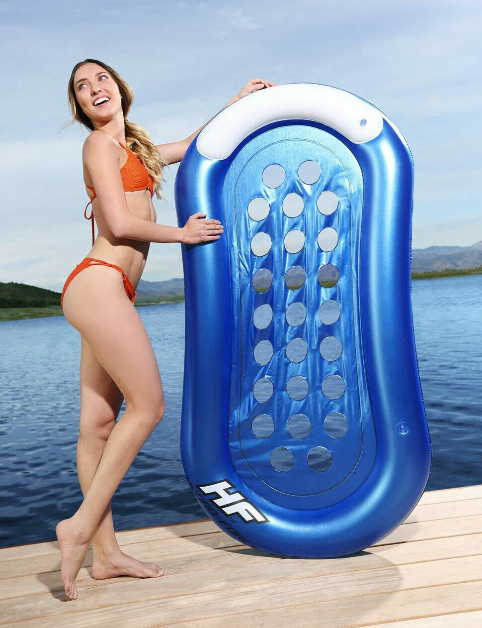 Piscina Inflable De Bolsillo Novedad Ocioso Lilo Silla Reclinable Anillos De Tubo Flotador Mat