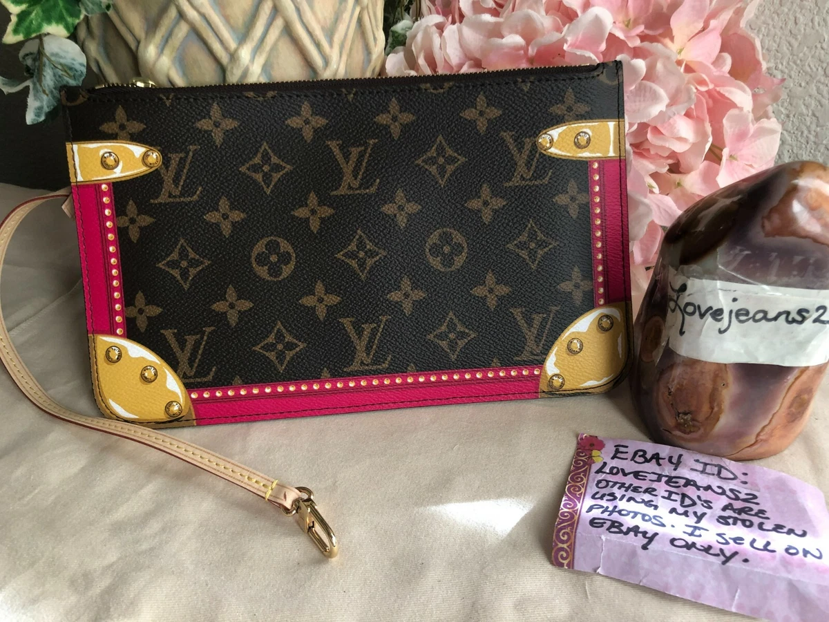 NEW! Louis Vuitton Neverfull MM Pouch Summer Trunks Wristlet