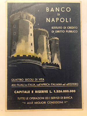 Advertising postcard Istituto Credito Diritto Pubblico Banco di Napoli c10