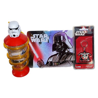 Star Wars Fan Paket Frühstücksbrett Schneidebrett Keychain Darth Flasche merch
