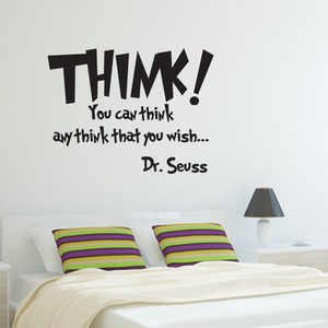 Think You Can Think Any Think That You Wish Dr Seuss Wall Art Stickers Quote Ds4 Ebay