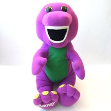 Vintage 1992 Playskool BARNEY Talking Dinosaur 18" Plush Toy - Tested  Works