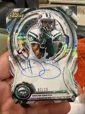 2015 Topps Finest Devin Smith Rookie Die Cut Auto /10 NY Jets 