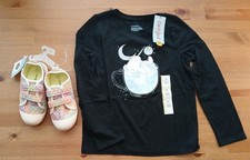 Girls Cat Jack Shoes 11 Rainbow Checkered Tennis Small Shirt NWT Lot 2 Pc Gift