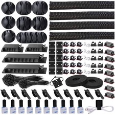 311Pcs Cable Management Organizer Kit 4 Cable Sleeve Split