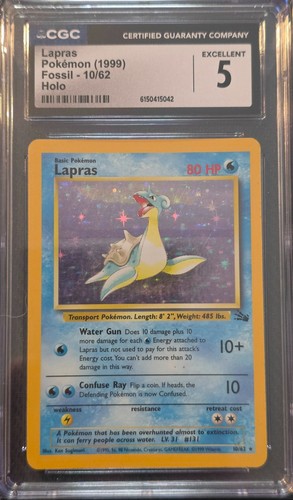 Lapras (Unlimited) graded CGC 5 for sale on eBay