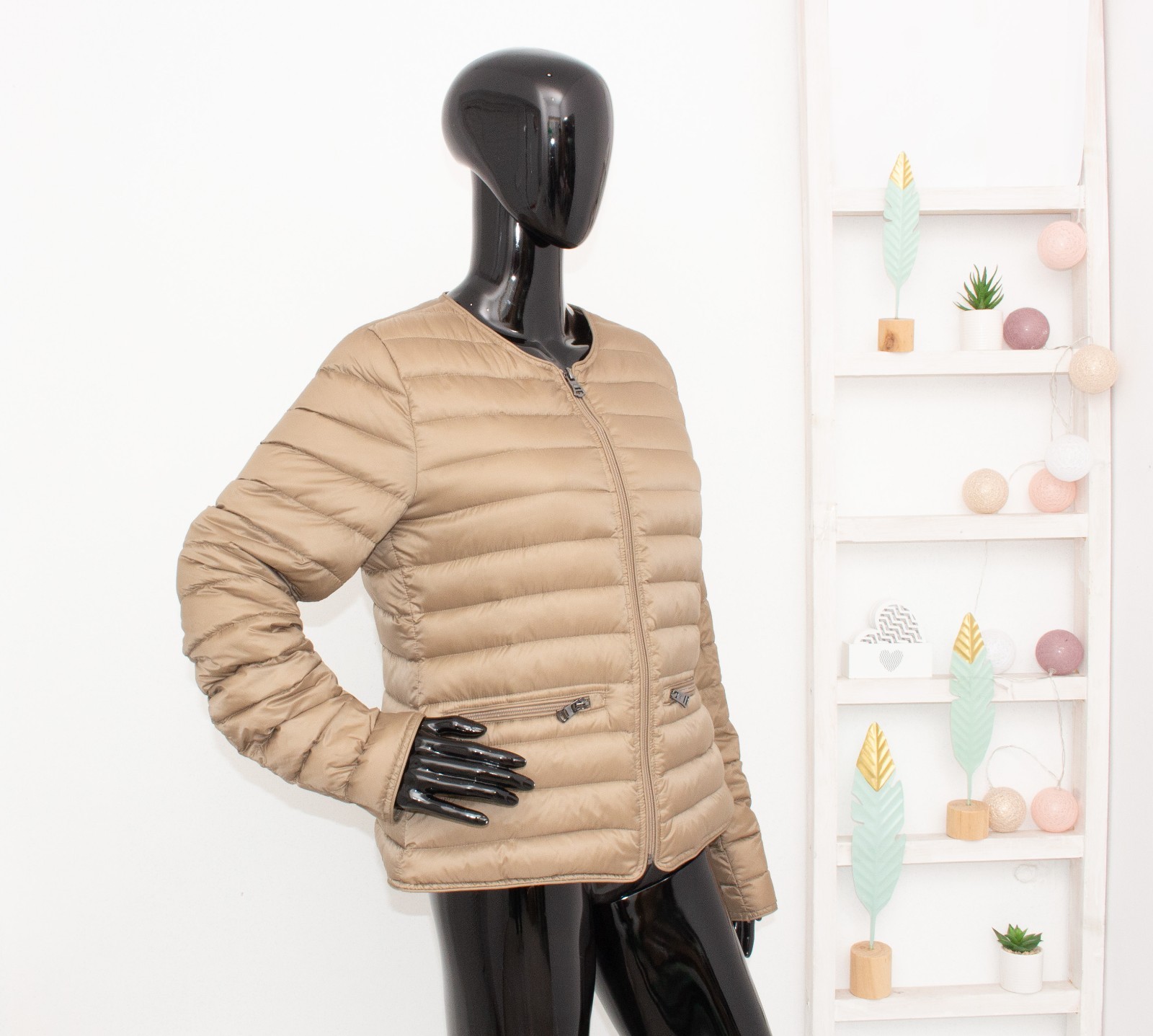 HOX Down Jacket Light Brown Lightweight Extra War… - image 3