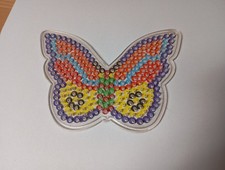 Schablone für Bügelperlen Schmetterling Vorlage Basteln Handarbeit Feinmotorik 