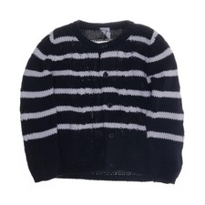 Petit Bateau, Strickjacke, Unisex (Kinder), Größe: 95, Blau/Weiß, Baumwolle #aQx
