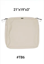 Classic Accessories Ravenna Water-Resistant 21 x 19 x 3" Patio Seat Cushion #TB6