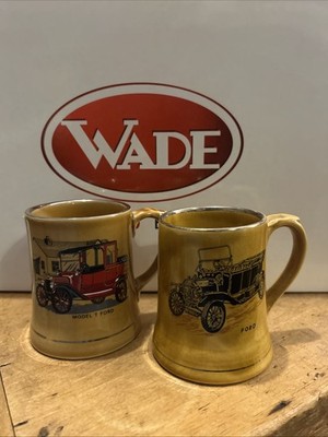 Vintage Wade England Autotassen Fords Auto Sammlerstück Krüge ZB