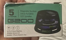 Magnetic Portable LED Bluetooth 5watts G200 Wireless Phone Speaker White