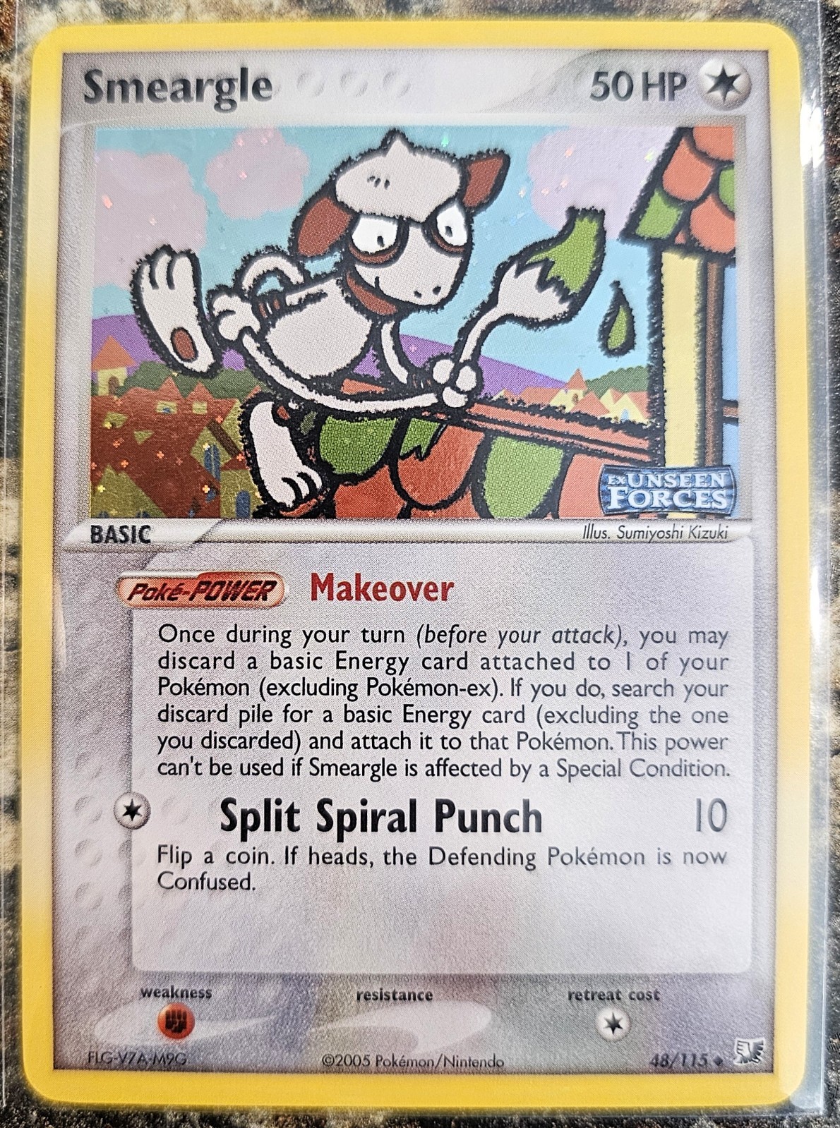 Pokemon 2005 Unseen Forces Smeargle Rev Holo 48 NM or better