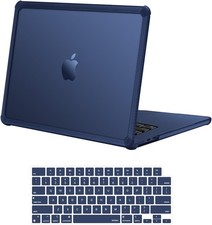 MOSISO Compatible with MacBook Air 15 inch Case 2025 2024 2023 Midnight Blue