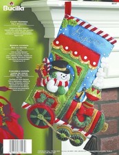 Bucilla Candy Express Christmas Stocking Kit Felt Applique 86147 Snowman Train