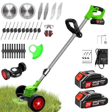 Electric Weed Wacker Battery Powered Weed Cordless Eater Battery Operated, 21...