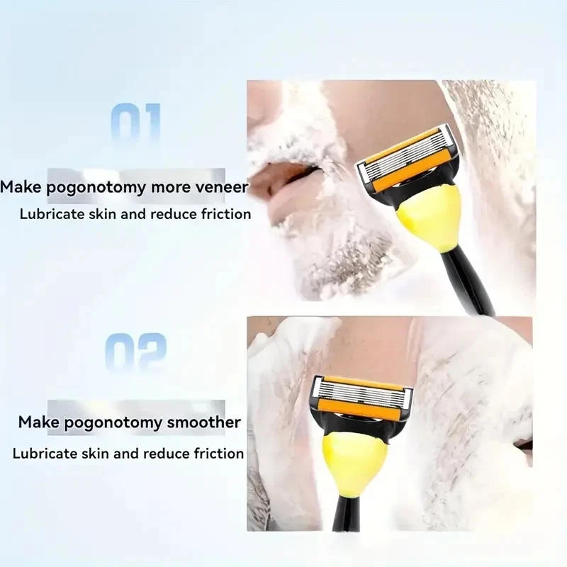 Gillette Fusion 5 compatibile Rasoio da Uomo Manico Acciao Barba Rimozione Peli - Immagine 3 di 4