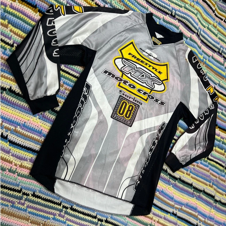 Футболка гоночная 00s Freestyle MX Moto Cross 08 с длинным рукавом - Изображение 2 из 4