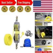 Heavy-Duty Pulley Hoist with 4400 LB Capacity & 65 Ft Rope - Durable & Efficient
