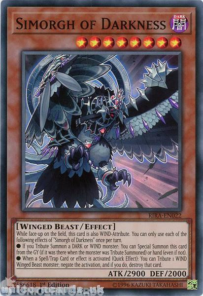 RIRA-EN022 Simorgh of Darkness Super Rare 1st Edition Mint YuGiOh Card