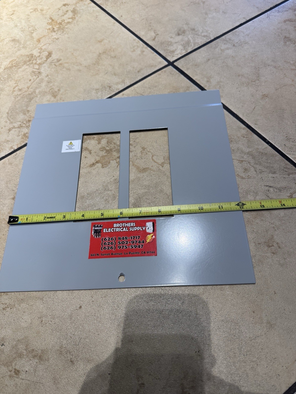 GE DEAD FRONT COVER 100A 12 SPC LONG 12” WIDE 12”.