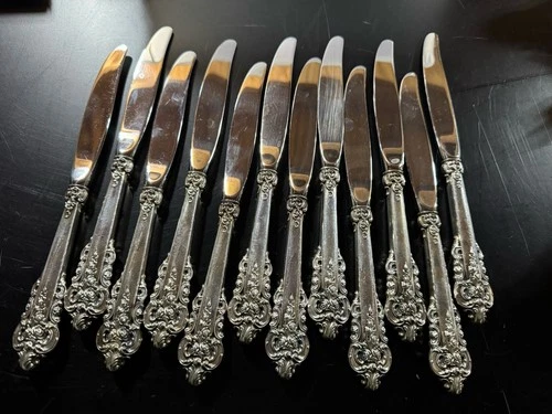 Wallace Grand Baroque Sterling Handle Knives! Set Of 12! Scrap?