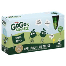 Gogo Squeez Applesauce Apple X2 12 Pack 38.4 oz Pack of 6 